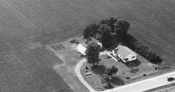 Vintage Aerial photo from 1992 in Boone County, IA
