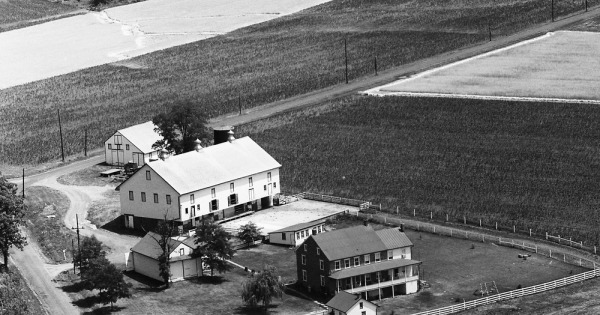 Vintage Aerial photo from 1966 in Dauphin County, PA
