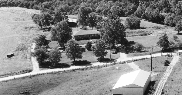 Vintage Aerial photo from 1967 in Guernsey County, OH