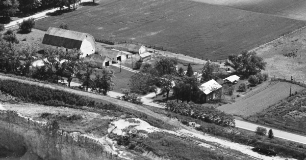 Vintage Aerial photo from 1972 in Wyandot County, OH