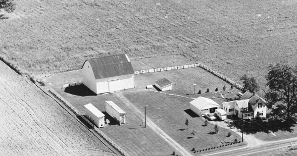 Vintage Aerial photo from 1968 in Logan County, OH