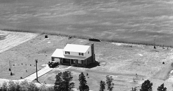 Vintage Aerial photo from 1965 in Burlington County, NJ