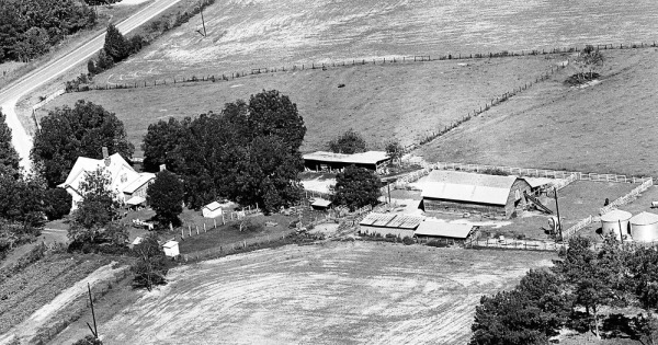 Vintage Aerial photo from -1986 in Lincoln County, GA