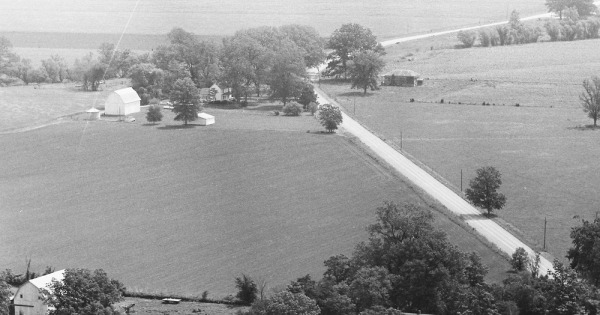 Vintage Aerial photo from 1968 in Pike County, IL