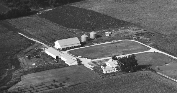 Vintage Aerial photo from 1968 in Delaware County, OH