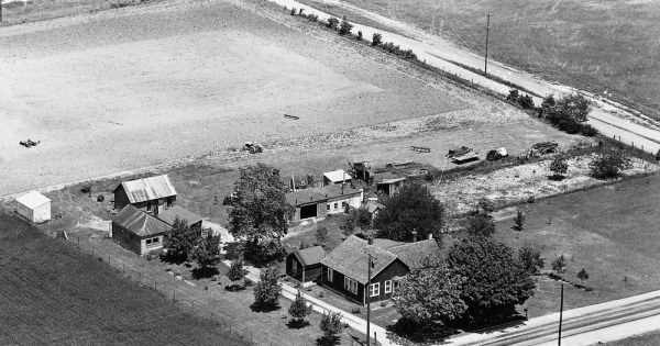 Vintage Aerial photo from 1964 in Madison County, OH