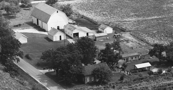 Vintage Aerial photo from 1968 in Wyandot County, OH