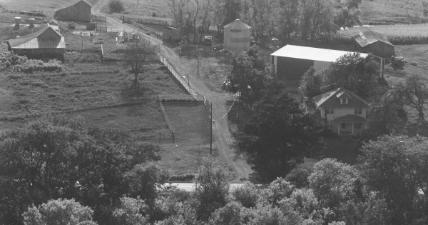 Vintage Aerial photo from 1980 in Nodaway County, MO