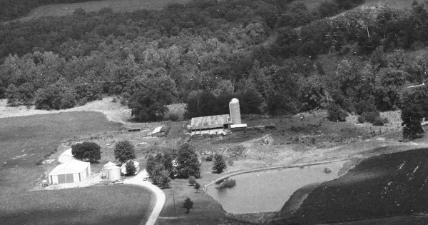 Vintage Aerial photo from 1990 in Macoupin County, IL