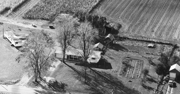 Vintage Aerial photo from 1972 in Gratiot County, MI