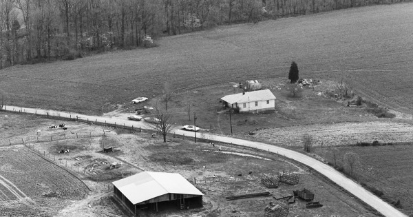 Vintage Aerial photo from 1982 in Larue County, KY