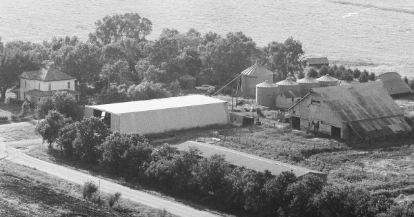Vintage Aerial photo from 1977 in Butler County, KS