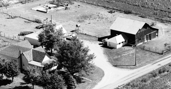 Vintage Aerial photo from 1986 in Delaware County, IN