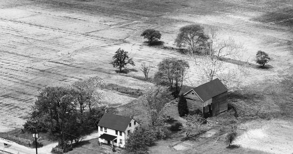 Vintage Aerial photo from 1965 in Burlington County, NJ