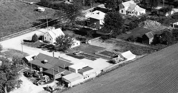 Vintage Aerial photo from 1973 in Jackson County, IA