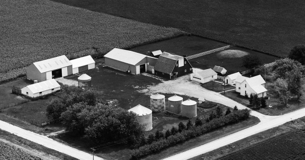 Vintage Aerial photo from 1976 in Pocahontas County, IA