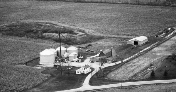 Vintage Aerial photo from 1984 in Ingham County, MI