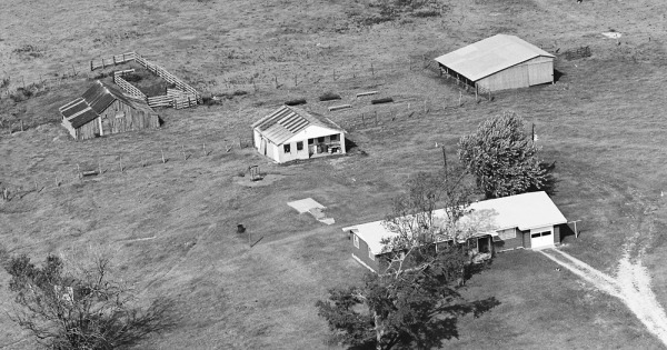 Vintage Aerial photo from -1986 in Coal County, OK