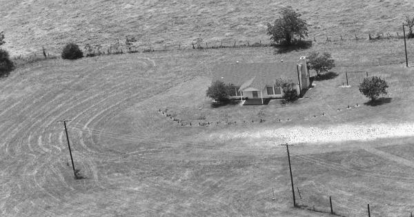 Vintage Aerial photo from 1986 in Brazos County, TX