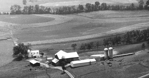 Vintage Aerial photo from 1993 in Augusta County, VA