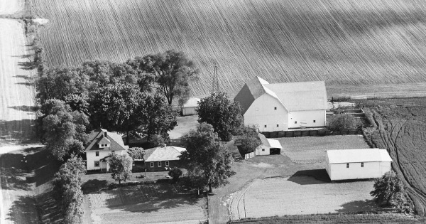Vintage Aerial photo from 1972 in Delaware County, IN