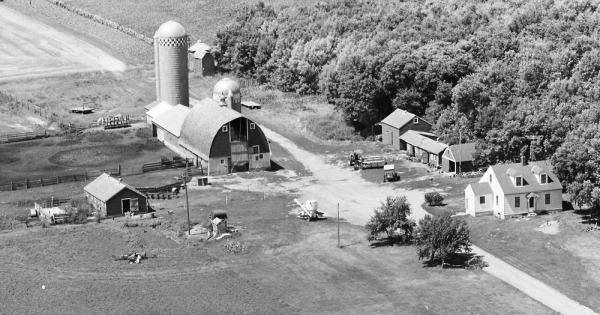 Vintage Aerial photo from 1968 in Swift County, MN