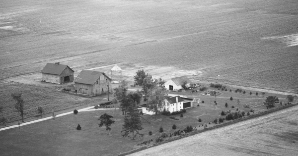 Vintage Aerial photo from 1974 in McLean County, IL