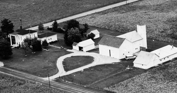 Vintage Aerial photo from 1971 in Randolph County, IN