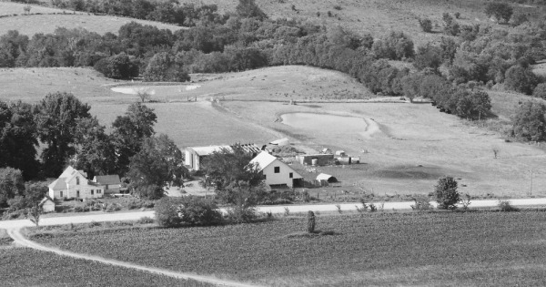 Vintage Aerial photo from 1984 in Warren County, IA