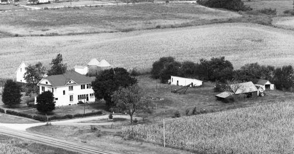 Vintage Aerial photo from 1976 in Keokuk County, IA