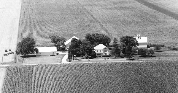 Vintage Aerial photo from 1971 in Lee County, IL