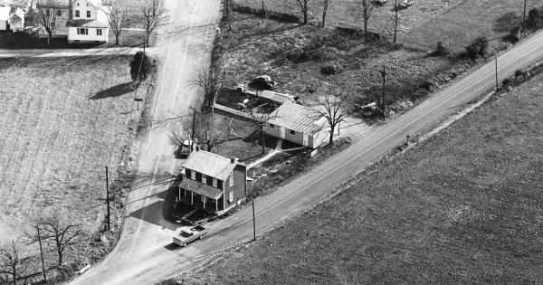 Vintage Aerial photo from 1967 in Frederick County, MD