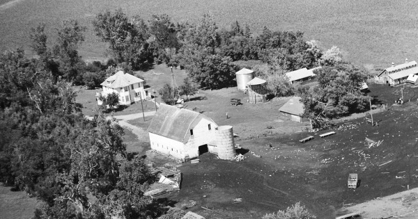 Vintage Aerial photo from 1969 in Minnehaha County, SD
