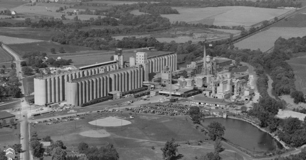 Vintage Aerial photo from 1951 in 