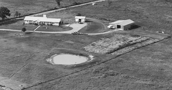 Vintage Aerial photo from -1986 in Coal County, OK