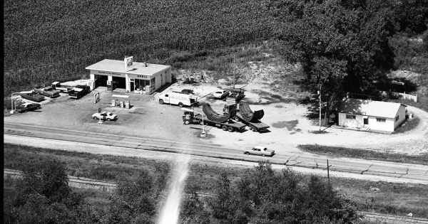 Vintage Aerial photo from 1975 in Christian County, IL