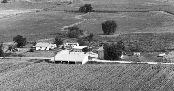 Vintage Aerial photo from 1976 in Keokuk County, IA