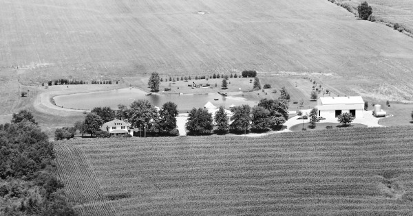 Vintage Aerial photo from 1982 in Huntington County, IN