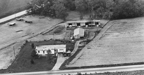 Vintage Aerial photo from 1963 in Randolph County, IL