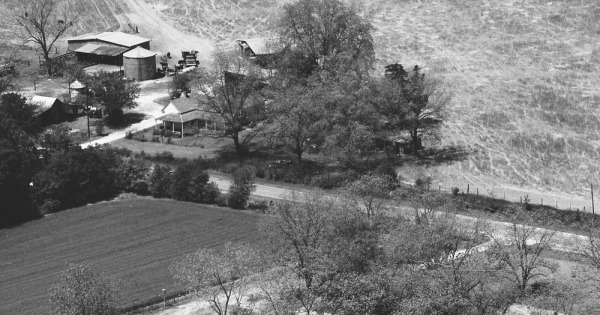 Vintage Aerial photo from 1983 in Burke County, GA