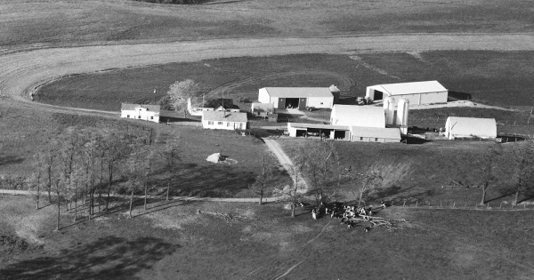 Vintage Aerial photo from 1986 in Belmont County, OH