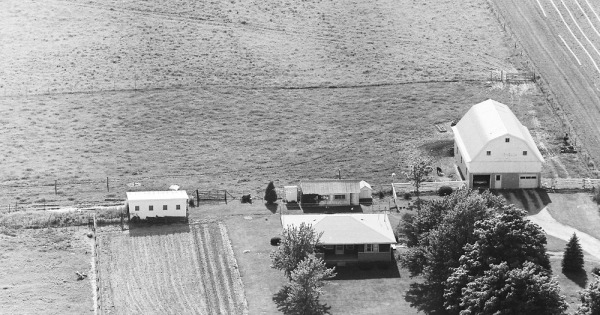 Vintage Aerial photo from 1972 in Delaware County, IN