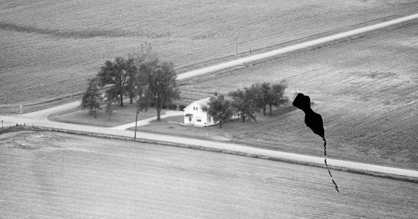 Vintage Aerial photo from 1974 in McLean County, IL