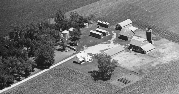 Vintage Aerial photo from 1981 in Osceola County, IA