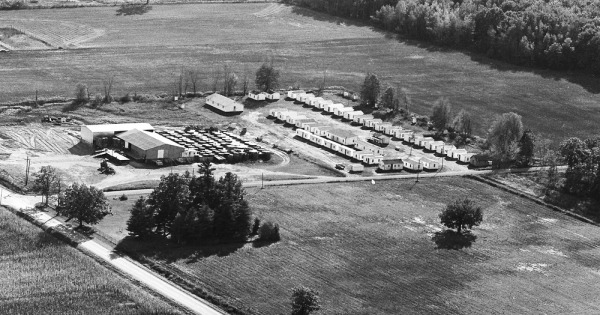 Vintage Aerial photo from 1972 in Gratiot County, MI