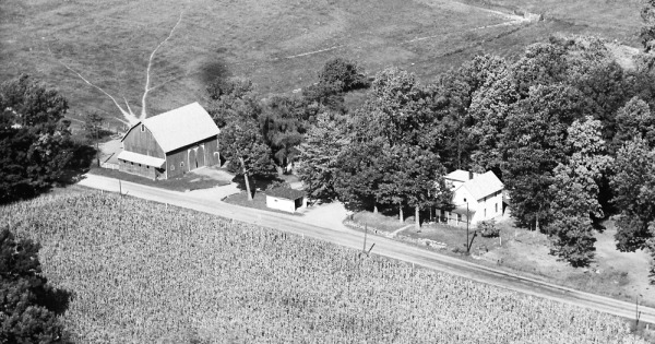 Vintage Aerial photo from 1966 in Noble County, IN
