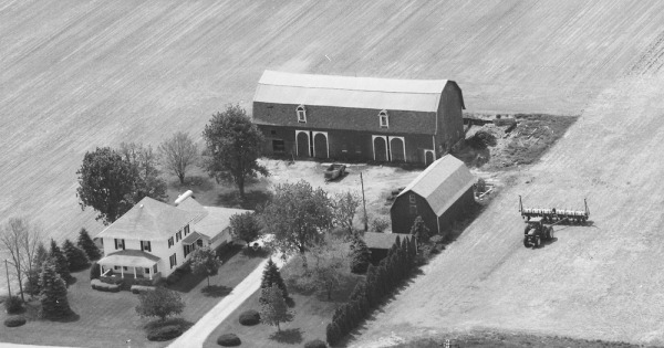 Vintage Aerial photo from 1997 in Lenawee County, MI