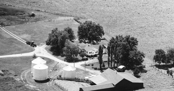 Vintage Aerial photo from 1992 in Knox County, MO