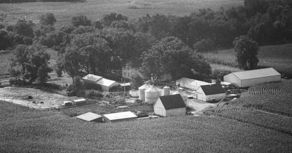 Vintage Aerial photo from 1976 in Mercer County, IL