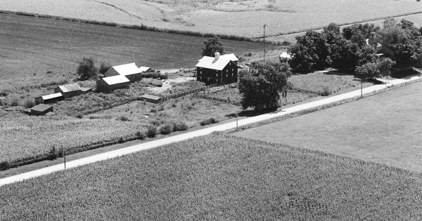 Vintage Aerial photo from 1970 in Adams County, IL